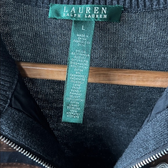 Ralph Lauren LRL Equestrian Zip Sweater Size Large - Picture 2 of 4